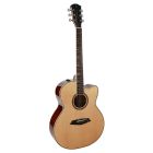 Sire A4 Series Larry Carlton Top and Back Solid Acoustic Grand Auditorium Guitar (Roasted Top) with SIB Electronics, A4GSNT - Natural