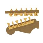 Guitar Tuner Upgrade Kit, 6 Inline Grip-Lock, Open Gold Staggered, HS6K1GL0GST