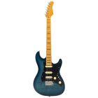 Sire Guitars S Series New Gen Larry Carlton electric guitar S-style transparent blue satin, S7+ FM/TBL