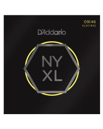 D'Addario Nickel Wound Electric Guitar Strings, Super Light Top/Regular Bottom, 09-46 NYXL0946