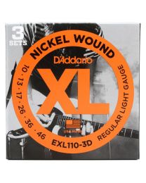 D'addario strings EXL110-3D nickel roundwound - 010 - 3 Sets