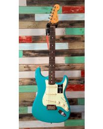 Fender American Pro II Stratocaster RW Electric Guitar, Miami Blue, 0113900719