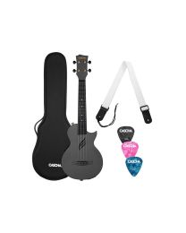 Cascha Carbon Fiber Concert Ukelele with Pickup System, HH 2258E
