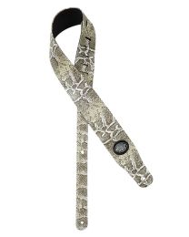 Gaucho Faux Snakeskin Guitar Strap, White