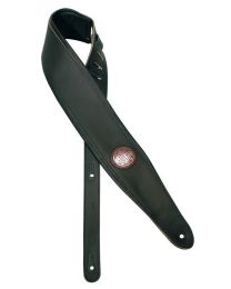 Gaucho Deluxe Padded Black Leather Guitar Strap