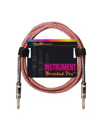 Boston Vintage Salmon Instrument Cable / Lead - 2 Metal Jacks - 3 Metre