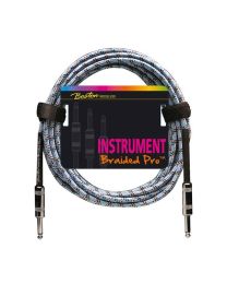Boston Vintage Blue Instrument Cable / Lead - 2 Metal Jacks - 3 Metre