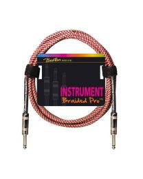 Boston Vintage Salmon Instrument Cable / Lead - 2 Metal Jacks - 6 Metre