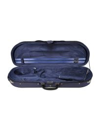 Leonardo Deluxe Series Violin Case - 4/4 - Blue Suede  VC-1844-UU