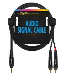 Boston audio signal cable, 2x RCA to 3.5mm jack stereo, 6.00mtr