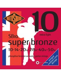 Rotosound Super Bronze Phosphor Bronze Acoustic Guitar Strings 10-50 Set SB10