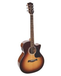 Richwood G40CESB Handmade Electro Acoustic Grand Auditorium guitar, Solid Spruce, Sunburst
