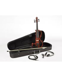 Leonardo Electric Violin with case, Headphones and Bow - Shadow Active Element