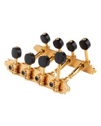 Gotoh Mandolin Machine Heads MF40 F Style Gold with Black Buttons