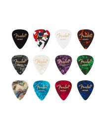 Fender 351 Shape Celluloid Medley Picks 12 pieces - HEAVY