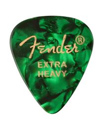 Fender 351 Shape Premium Picks Green Moto, 12-pack Extra Heavy