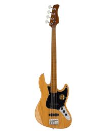 Sire Basses V5 Series Marcus Miller FRETLESS Alder 4-string Passive Bass Guitar Natural V5 A4F/NT