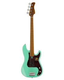 Sire Basses P5 Series Marcus Miller FRETLESS Alder 4 String Passive Bass Guitar - MILD GREEN