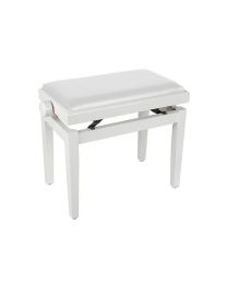 Boston PB1 Piano Bench with Adjustable Vinyl Seat - Glossy White PB1/3045
