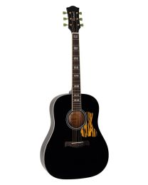 Richwood Heritage Series Dreadnought Guitar Solid Spruce Top - Black - HSDS-42-BK