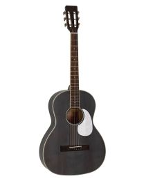 Richwood Heritage Series PARLOR Guitar Solid Cedar Top - Matt Trans Black - HSP-35-MBK