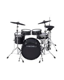 Medeli MZ729 digital drum kit with full-size mesh heads and blackwood finish wooden shells.