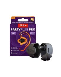 Alpine Hearing Protection PartyPlug Pro Earplugs, ALP-PP/PRO-BK