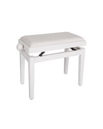 Boston PB1 Piano Bench with Adjustable Velvet Seat - Glossy White PB1/3040