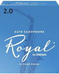 Rico Royal Alto Sax Reeds by D'Addario by D'Addario, Strength 2.0, 10 pack.