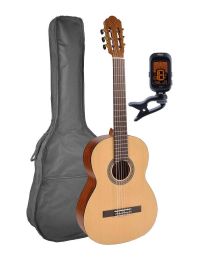 Salvador Classical Guitar Pack 4/4 Junior Model with Bag and Tuner CS-244