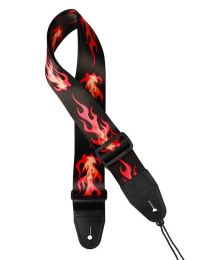 Gaucho Icon Series Guitar Strap 'Rockabilly Flame' GST-160-RF
