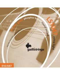 Galli String Set 010 - 047 Acoustic Phosphor Bronze Wound, EXTRA LIGHT LS1047