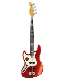 Sire Basses V7 Marcus Miller Lefty 4-string Active Bass Guitar Bright Metallic Red  V7+ A4L/BMR