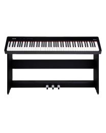 NUX Digital Stage Piano - 88 Graded Hammer Action Keys NPK10-Black - Piano + Stand + Pedals