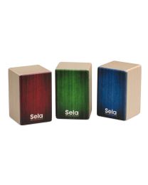 Sela Mini Cajons Shaker Set - Set of 3 (Soft, Medium, Hard) SEL108