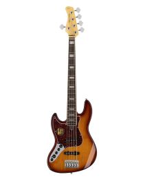 Sire Basses V7 2nd Gen Series Marcus Miller Lefty Alder 5-string Active Bass Guitar Tobacco Sunburst
