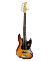 Sire Basses V3 2nd Gen Series Marcus Miller 5-String Active Bass Guitar Tobacco Sunburst, V3+ 5/TS