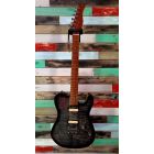 Sire Guitars T7 Series Larry Carlton Electric Guitar T-Style with Flamed Maple Top Transparent Black, T7FM/TBK
