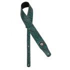 Gaucho Faux Snakeskin Guitar Strap, Green