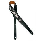 Gaucho Flamed Guitar Strap - White