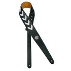 Gaucho Two Tone Guitar Strap, Black & White Arrow Design