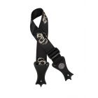 Gaucho Icon Series Black Guitar Strap with Dragon Print - GST-142