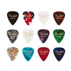 Fender 351 Shape Celluloid Medley Picks 12 pieces - MEDIUM
