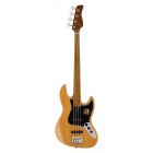 Sire Basses V5 Series Marcus Miller FRETLESS Alder 4-string Passive Bass Guitar Natural V5 A4F/NT