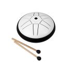 Sela 5.5" Tongue Drum - White & Black with beater