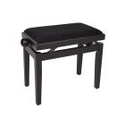 Boston PB1 Piano Bench with Adjustable Velvet Seat - Satin Black PB1/1520