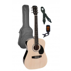 Nashville 3/4 Scale Steel String Acoustic Guitar Pack - Natural with Bag GSD-6034-NT Natural