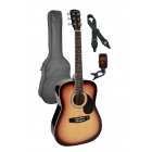 Nashville 3/4 Scale Steel String Acoustic Guitar Pack - Sunburst with Bag GSD-6034-SB Sunburst