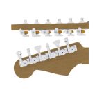 guitar tuner upgrade kit, 6 inline Grip-Lock, open chrome staggered, HS6K1GL0CST