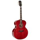 Richwood Jumbo Guitar Heritage Series - Solid Spruce Top - trans red, HSJS-42-TRD
